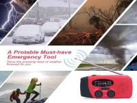 Linterna LED De Alta Potencia Con Radio AM/FM/NOAA Y Cargador USB De Radio De Mano Y Dinamo Para Supervivencia En Emergencias - details 5