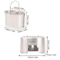 Juego De Cocina Para Camping Con Taza De Acero Inoxidable Y Olla Colgante Para Estufa De Madera Para Supervivencia Al Aire Libre Senderismo Picnic - details 1