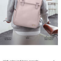 Mochila Elegante GOLF Para Mujer En Nylon Aesthetic Impermeable Antigolpe Con Compartment Para Portátil 15.6 Pulgadas Anti-Robo Para Viajes Y Uso Diario - details 1