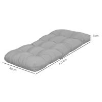 Outsunny Cojín para Banco de 2 Plazas 110x48x8 cm Cojín Rectangular para Interiores y Exteriores Lavable con 8 Puntadas y Asiento Cómodo para Sillas Sofás Gris - details 2