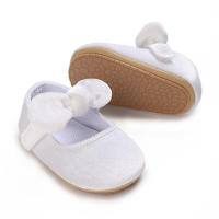 Zapatos De Princesa Para Bebé Niña En Lace Blanca Mocasines Con Lazo Y Borde Antideslizante De Goma Primera Calzado Para Caminar - details 131