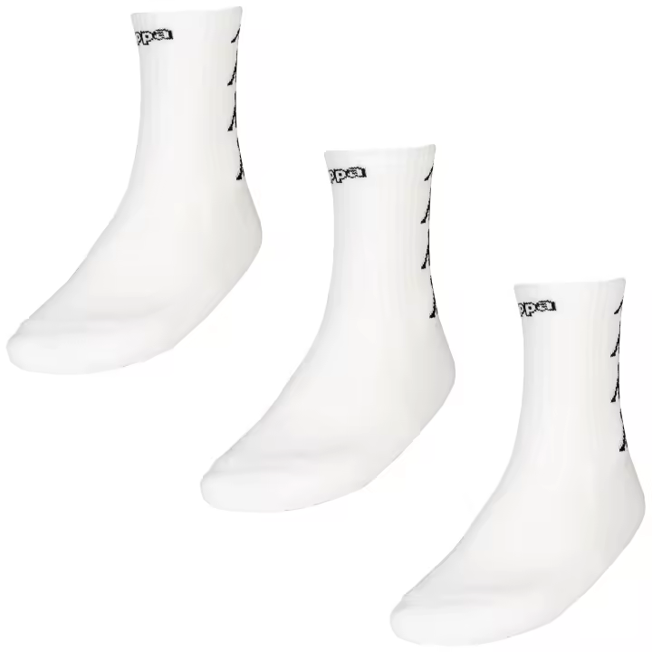 Pack de 3 Pares de Calcetines Kappa para Entrenamiento, Fibra Elástica de Poliamida con Refuerzo en Talón y Punta, Media Caña, Diseño Jacquard Omnílogo - 1