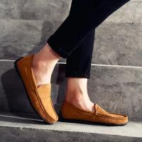 Zapatos Casuales Para Hombre De Cuero De Alta Calidad Mocasines Con Cordones Tamaño 38-47 Diez Colores Slip-on Zapatos De Conducción Moda Transpirables Y Massajeados - details 31