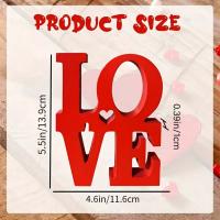 Adornos De Letras Para Día De San Valentín "AMOR" Decoración Para El Hogar Y Bares Regalo De Artesanía Para El Escritorio Decoración De Fiesta Proporciones De Imagen - details 22