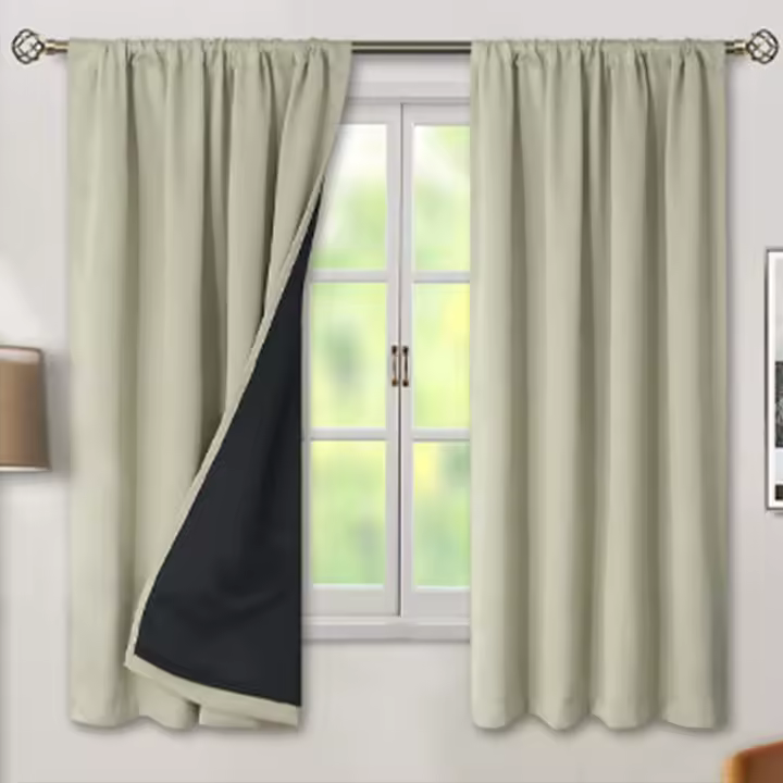 Cortinas Impermeables Y De Aislamiento Térmico Para Interior Y Exterior Decoración De Puerta Jardín Hogar Modernas De Poliéster 100% - 1