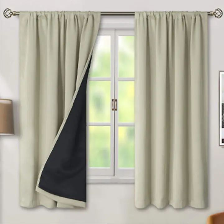 Cortinas Impermeables Y De Aislamiento Térmico Para Interior Y Exterior Decoración De Puerta Jardín Hogar Modernas De Poliéster 100% - 1