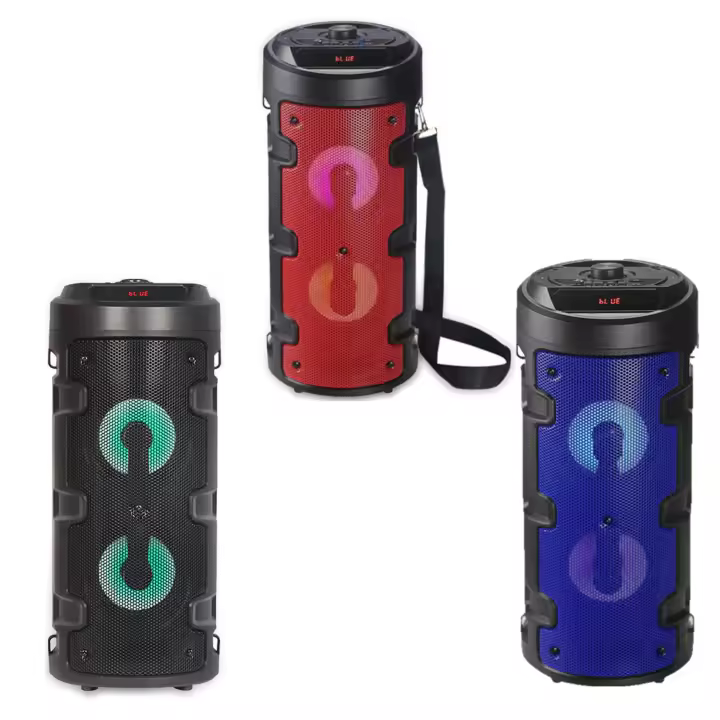 🎵 LoLek Altavoz Bluetooth de 40cm  | 12W REALES | Batería 1200mAh | Correa de Transporte | Mando a Distancia | Cable Auxiliar | Sonido Potente y Portátil para Fiestas y Eventos | Conectividad Inalámbrica 🔊🎉 - 1