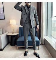 Traje De Boda Para Hombre 2025 Diseño Elegante Y Moderno De Terciopelo De Alta Calidad Doble Filo Con Chaleco Y Pantalones - details 8