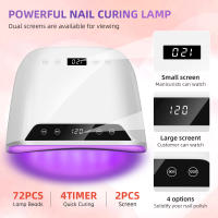 Lámpara De Secado De Uñas 72LEDS Con Pantalla HD Y Sensor Automático Tiempo De Secado Variable Para Polvos De Uñas Gel - details 1