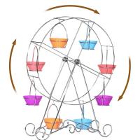 Estante De Almacenamiento Metálico Para Cupcakes Ferris Wheel Soporte De Pastel Para Bodas Y Cumpleaños Decoración De Fiesta - details 2