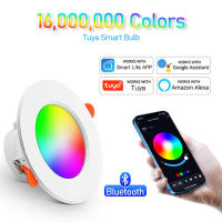 Tuya Bluetooth LED Downlight 10W/15W Luz De Techo Inteligente RGB CW+WW Dimmable Lámpara Spot LED Revestida Con PVC Para Foyer - details 1