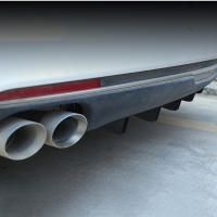 Nuevo 4PcsSpoiler De Parachoques Trasero Universal Para Coche Protección Del Parachoques Anticolisión Diseño Curvo Color Fibra De Carbono Negro - details 9