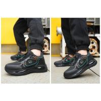 Zapatos de seguridad con amortiguación de aire para hombre, zapatillas de trabajo antigolpes e indestructibles, de malla transpirable, botas protectoras - details 4