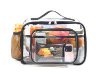Bolsa de almuerzo transparente de gran capacidad, bolso portátil de PVC, bolsa de almacenamiento sencilla para cosméticos y artículos de tocador, bolsa de almuerzo - details 5