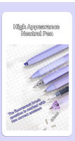 6pcs Bolígrafos De Gel Retráctiles 0.5mm Tinta Negra Punto Fino Cómodo Para Escribir Smooth Para Escuela Y Oficina - details 2