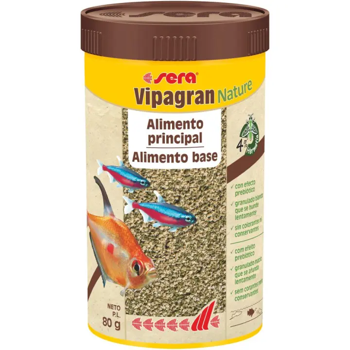 Sera Vipagran Nature - Alimento granulado suave para peces - 1