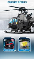 SEMBO Serie Militar Helicóptero Atacante Bloques De Construcción Modelo De Avión Juguetes Regalo De Cumpleaños Para Niños - details 4