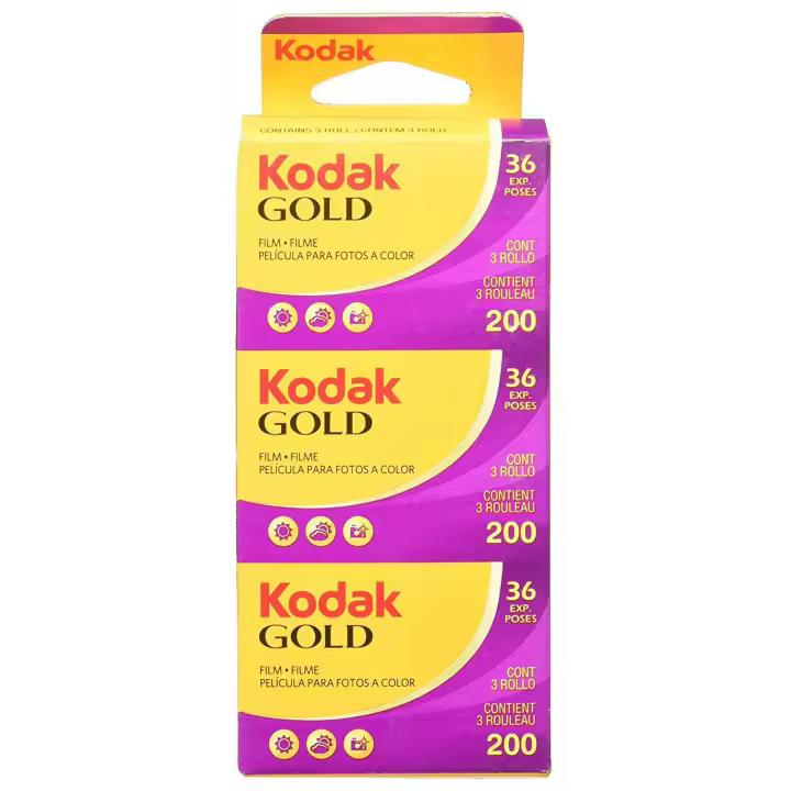 Kodak gold film pack of 3 units gb 135 mm 36 exposures. reels. 1880806 - 1