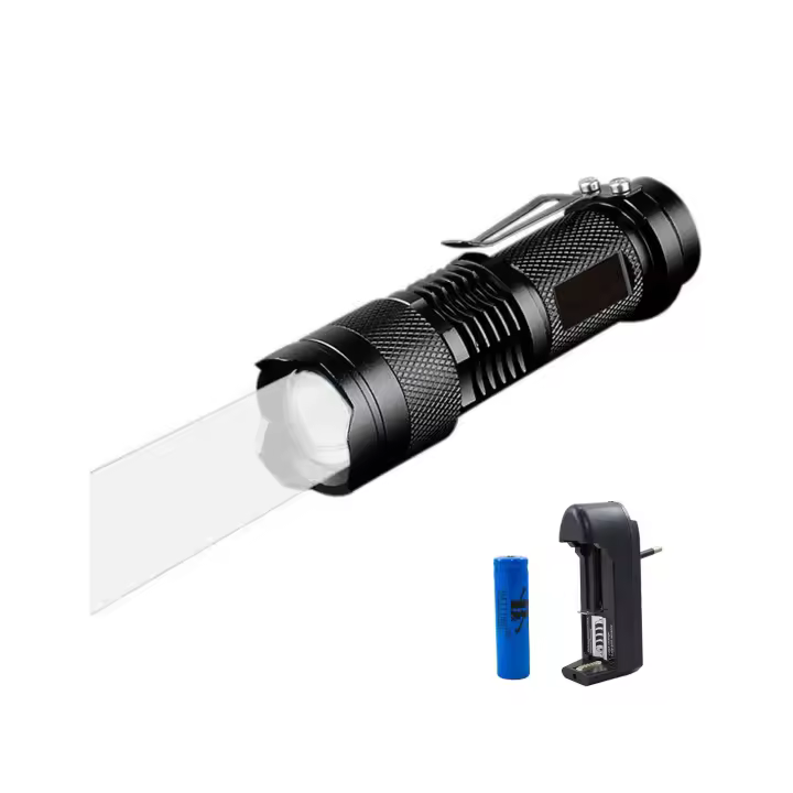 Mediawave tienda noche portátil pesca caza recargable linterna LED con cargador - 1