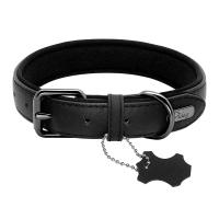 Collar De Cuero Para Perros Ajustable Y Padded Para Pequeños Medianos Y Grandes Incluye Accesorios Para Pug Bulldog Francés - details 5