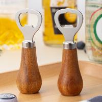 Abrebotellas De Acero Inoxidable Con Mango De Madera Sólida Para Uso Doméstico 1 Pieza Herramienta De Apertura De Botellas - details 3