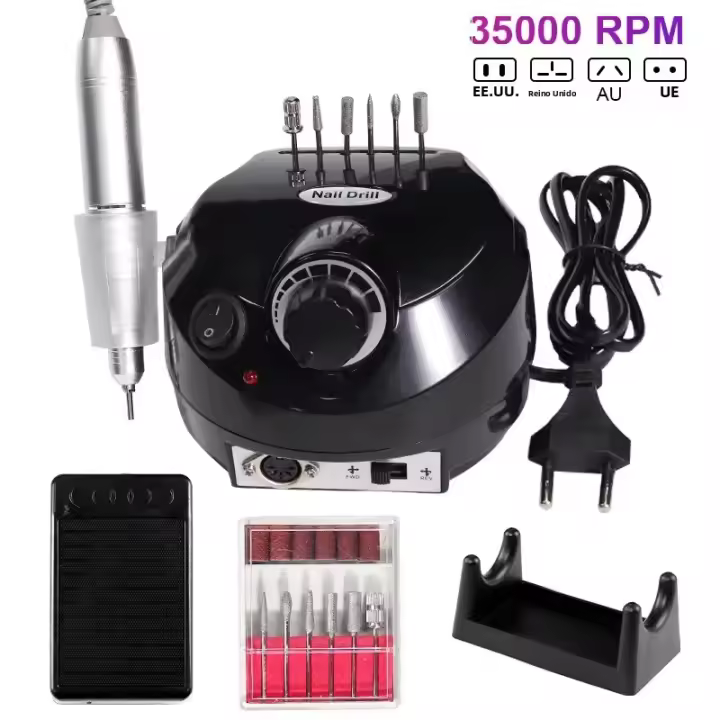 Máquina De Uñas Eléctrica 35000 RPM Conjunto De Taladro Para Manicura Y Pedicura Corte De Uñas Y Accesorios De Manicura - 1