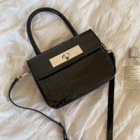 Bolso Cuadrado Pequeño Para Mujer Con Patrón De Cocodrilo Moda Versátil De Alta Gama Bolso De Mano De Hombro Y Cruzado - details 6