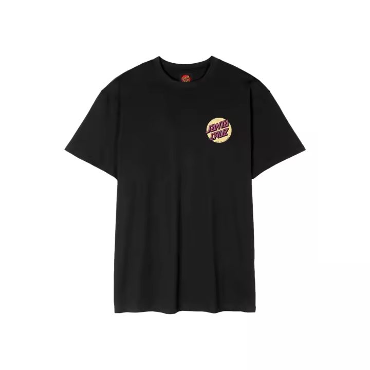 Camiseta Santa Cruz Negra Wagon Dot Chest Tee - 1