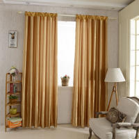Cortinas De Satén Pura Monocolor Con Mitad Desvanecimiento 1pc Durable Y Rugged Para Puerta Ventana Modernas En Casa - details 2