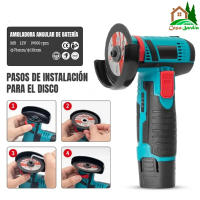 Mini Amoladora Angular 12V Linea Hd | 2 Baterías, 2 discos, cargador y estuche. Mini Radial. - details 2