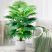Planta Artificial De Fanleaf Grande 60-85-105cm Girasol Falso Árbol De Hojas De Plástico Árbol De Palma Artificial Para Jardín - details 14