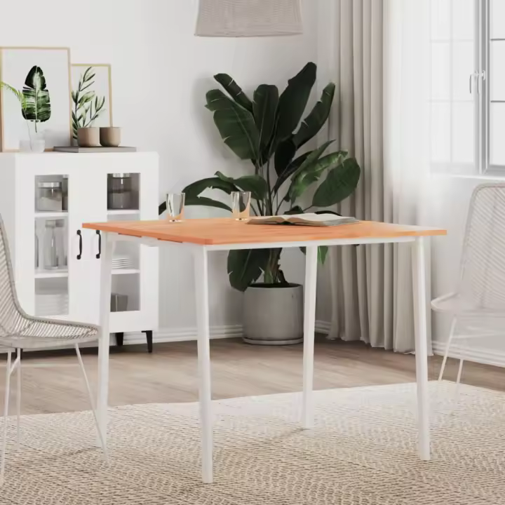 vidaXL Tablero de mesa cuadrado de madera maciza de haya 80x80x1,5 cm - 1