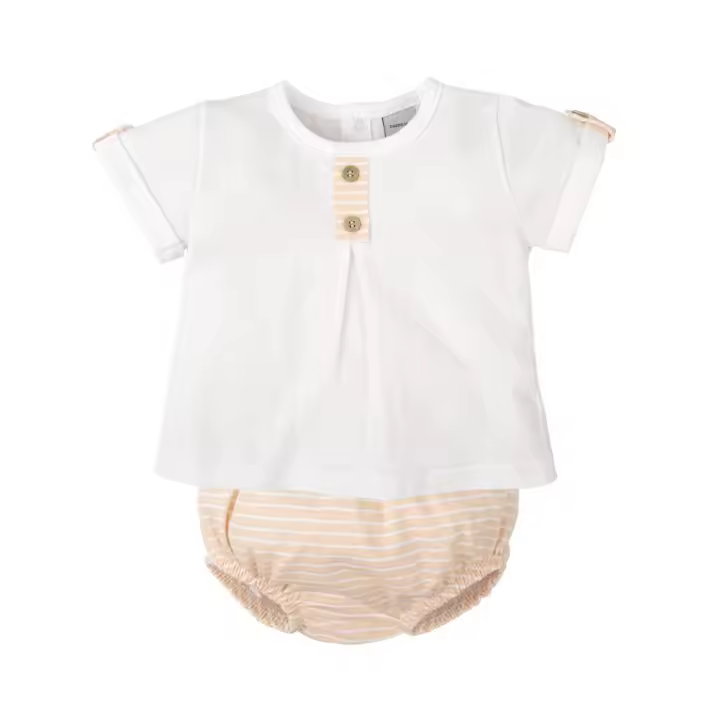 Conjunto Ranita y Camiseta Niño Aura Babidu B40211 babidu Ropa Bebé Niño Conjuntos Braguita HERMANOS CONJUNTADOS Primavera-Verano 2025 Babidu - Aura - 1