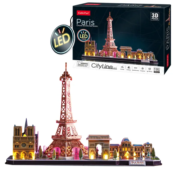 Paris Led Puzzle 3d | Maquetas Para Montar Niños - 1