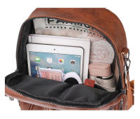 Mochila para mujer, sencilla, retro, para viajes, ocio, multifuncional, de gran capacidad, tipo bandolera - details 9