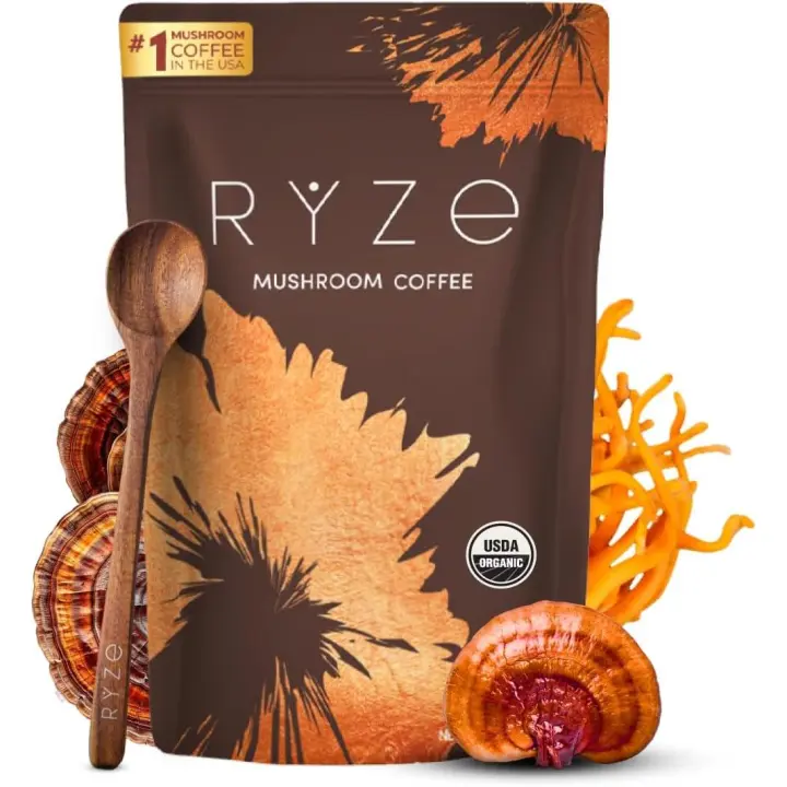 Cacao caliente con hongos | Ayuda para dormir con melatonina | Cacao en polvo cetogénico con hongos para dormir | Melatonina, reishi, glicina, cacao, L-teanina, achicoria | Conciliar el sueño, permanecer dormido - 1