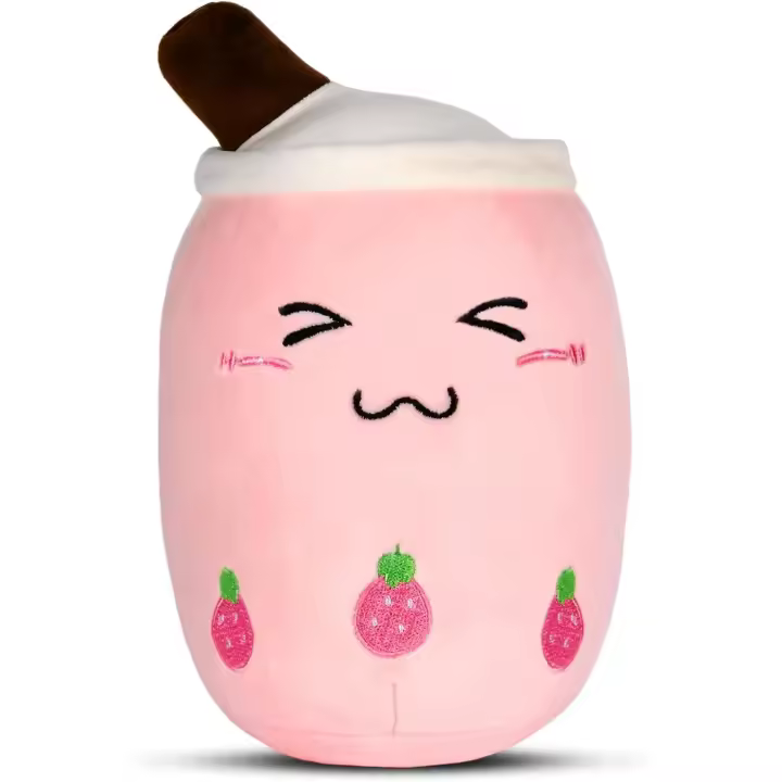 Juguete de Peluche Boba, Juguete de Peluche de Té de Burbujas de 24 cm, Juguete de Peluche de Boba de Té Suave, Almohada de Peluche de Taza de Té de La Leche, Regalo para Niños - 1