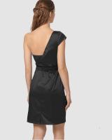 Vestido LOVE & MONEY Satinado con Escote Asimétrico y cierre con cremallera - REF: G12029 - details 1