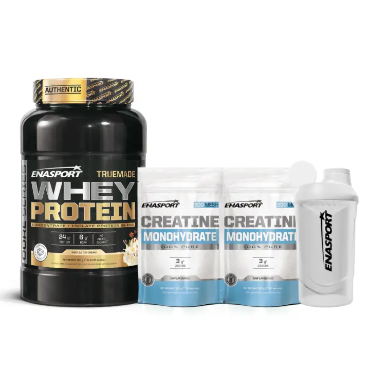 Pack Truemade 2lb + 2 Creatinas Monohidrato 150g Neutra +Shaker Wave Blanco 600 MLT - 1