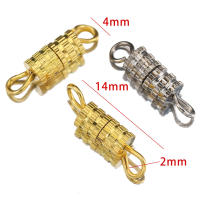 20pcs Tornillos De Cierre De Abrazadera De Latón Para Joyería Accesorios De Hacer Manualidades Para Pulseras Y Collares - details 0