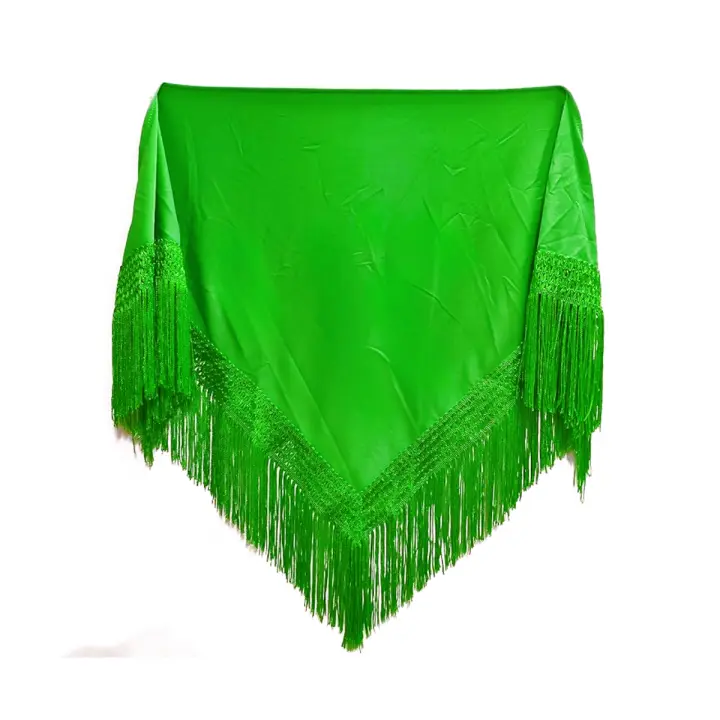 Mantón de Manila Liso, Mantones de Flamenca para el Vestido de Feria, Sevillana o Flamenca. Tamaño Ideal para Todas las Edades [Niña & Mujer] - 1