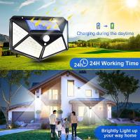 Lámparas Solares Para Exterior Con Sensor De Movimiento PIR 100 LED Impermeables Para Decoración De Jardín Y Farol De Calle - details 3