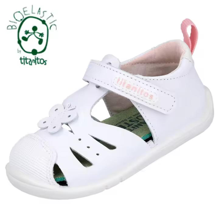 Shoes Niña marca Titanitos para calzado barefoot en color blanco - 1