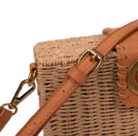 BOLSO BANDOLERA FIBRA DE PAPEL CUADRADO - details 3