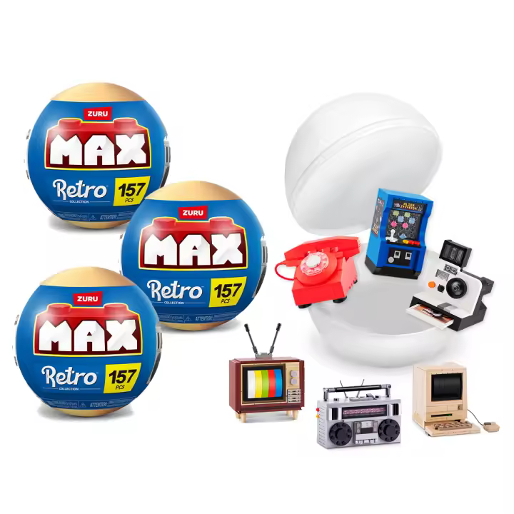 Pack de 3 Colección MAX Premium de Bloques de Construcción Retro de ZURU - 1