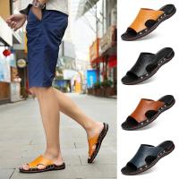 Sandalias De Verano Para Hombre Mocasines De Cuero Genuino Alta Calidad Cómodas Para Playa Y Exterior Estilo Casual - details 0