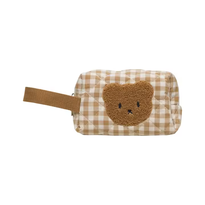 Bolsa De Maquillaje De Oso Lindo Para Mamá Bolso De Diaper Organizador De Bebé Con Cierre De Cremallera Bolsa Portátil Para Silla De Paseo - 1