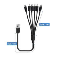 Cable De Carga Y Sincronización USB a 2.0 a Micro USB Para Teléfonos Android Tabletas Reproductores Y Más Dispositivos 1-6 Puertos - details 1