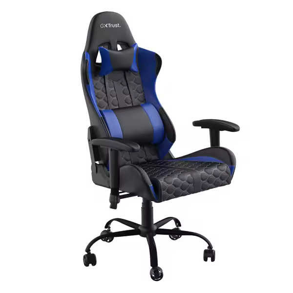 SILLA TRUST GAMING GXT 708 RESTO GAMING GIRATORIA 360 ELEVADOR DE GAS CLASE 4 RESPALDO AJUSTABLE COLOR NEGRO / ROJO 24217 - 1