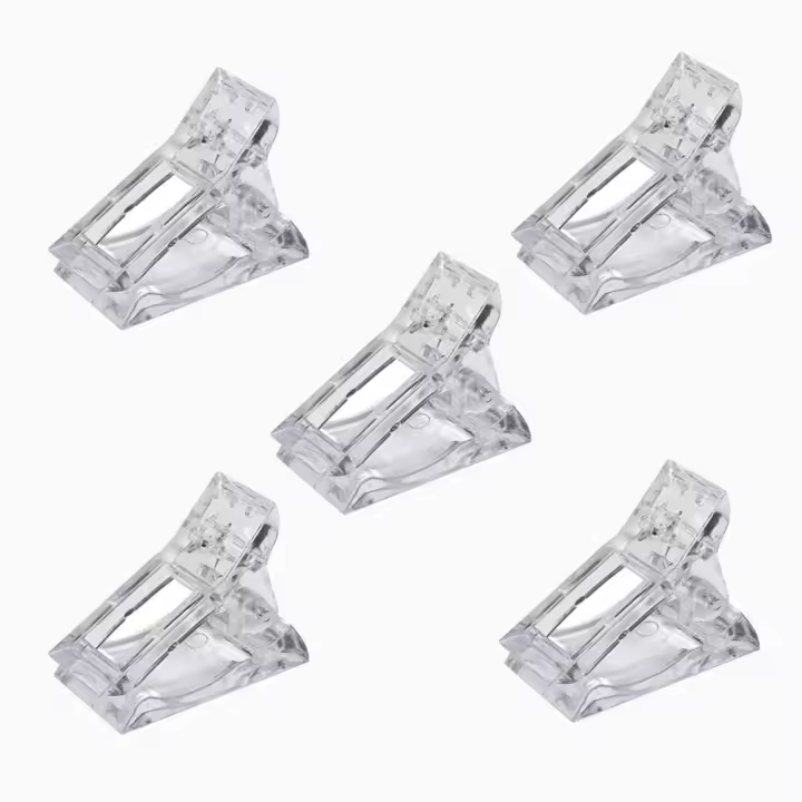 Poly Gel Snabbbyggande Nagelspetsar Klämma Plast Transparent - 1